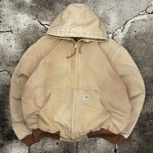Vintage Tan Canvas Carhartt Workwear J131 Jacket GRAIL RARE FADED